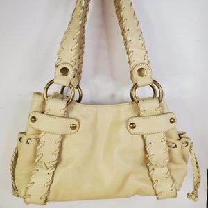 Kooba Pale Yellow Leather Shoulder Bag Handbag